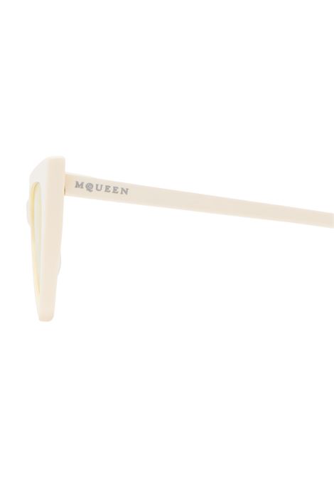 Occhiali da Sole Spike in Avorio/Giallo ALEXANDER MCQUEEN | 832519-J07499133